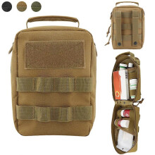 (Black) Tactical First Aid Medical Bag Molle Military Waist Fanny Bag Camping Emergency Survival Tool Pack Utility Multipurpose EDC Bag Tw