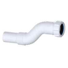 PlumbEZ Compact Flexible Waste Connector 1.1/4 Inch - 32mm Compression x Plain Spigot Drain and Shower Pipe - with Anti-Slip Ring