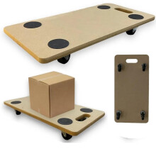 200kg Hand Dolly MDF Wood Wooden Furniture Mover Trolley Cart Moving Platform Board