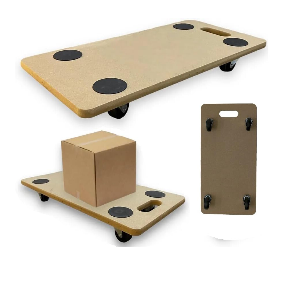 200Kg Hand Dolly Mdf Wood Wooden Furniture Mover Trolley Cart Moving Platform Board 42328827