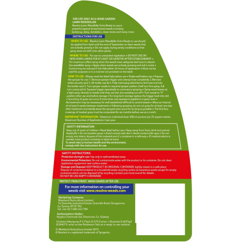 Resolva Resolva Lawn Weed Killer Extra Ready To Use, 1 Litre 2