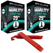 Baldwins Bike Inner Tube 29 x 220 to 240 Schrader Valve BALDYS TYRE LEVER