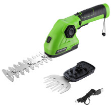 WORKPRO 2 in 1 7.2V Cordless Hedge Trimmer & Grass Shear with Lithium-Ion Battery, Handheld Hedge Cutter with 2 Blades, Grass Trimmer with 180 Rotat