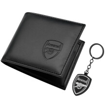 Arsenal FC Sports Fan Wallet Accessories Set with Card Slots Coin Pocket Supporters Gear Football Gifts for Men