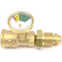 Catering Parts UK PROPANE GAS HILO/HI LOW CYLINDER GAUGE LPG.PRESSURE | PROPANE BOTTLE GAS LEVEL DIAL INDICATOR AND LEAK TESTER SAFETY FITTING