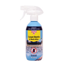 Zero In Carpet Beetle & Moth Killer - 500 ml Spray Ready to Use Formulation Kills Carpet Beetles, Moths and the Germs they Carry Water-based Prevents