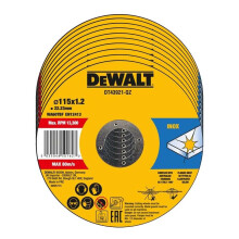 DT43921 Metal Cut Off Disc 115 x 1.2 x 22.23mm (Pack 10)