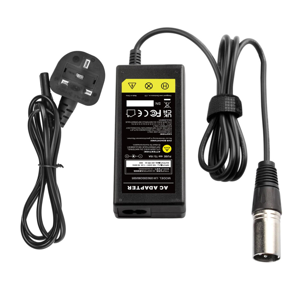 Aryee 28V 24V 2A Mobility Scooter Charger, 3 Pin Xlr Connector Battery Charger For 24V Lead Acid Battery Electric Scooter Electric Bike Electric Whee 11881346
