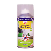 Zero In Natural Insect Killer Flea Bomb - 150 ml One Shot Aerosol. Treatment Controls Fleas & Larvae in the Home, Prevent Reinfestations. Ready-To-Us