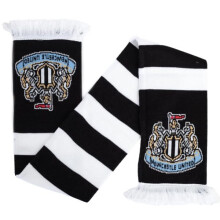 Newcastle United Official FC Bar Scarf, Black and White Stripe, 132cm x 19cm
