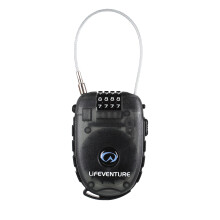 Lifeventure Luggage CableLock with 90cm Retractable Steel Cable Shackle Mini 4 Digit Code Combination Lock for Suitcases Bike Ski Snowboard Pushchai