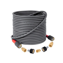 YAMATIC Super Flexible Pressure Washer Hose 15M/50FT x 1/4", Kink Resistant 220 Bar/3200 PSI Heavy Duty Extension/Replacement Hose for M22-14mm & 3/8