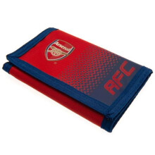 Arsenal FC Wallet Red Blue Money Purse Touch Fastening Football Supporters Merchandise