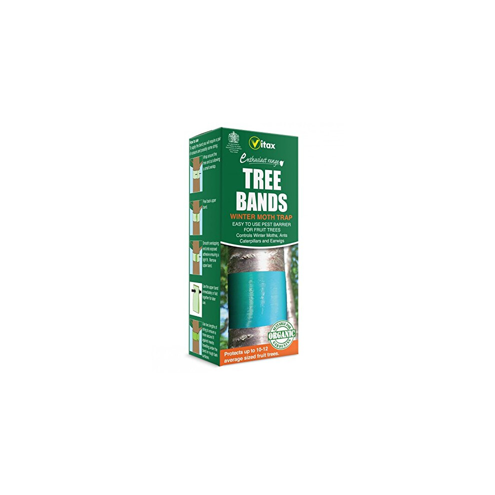 Vitax - Greasebands - (10-12 Trees) - Tree Bands - Winter Moth Trap - Pest Barrier - Fruit Tree Pest Control - Ant Control - Caterpillar Contro