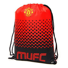 Manchester United MUFC Childrens Unisex Drawstring Bag Red