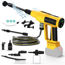 Cordless Pressure Washer Compatible with Dewalt 20V Battery, 700 PSI Portable Handheld Power Washer with 6-in-1 Nozzle Foam Cannon for Car Floor Fenc