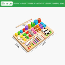 (Six-in-one Montessori Smart Board-medium size [33*22cm]) Early education puzzle building blocks
