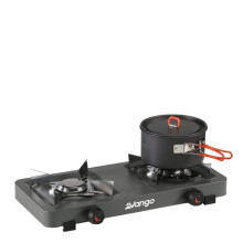 Vango Blaze Camping Stove - Double Burner Gas Cooker - Compact Outdoor Stove for Camping, BBQ, Outdoor Cooking | EN417 Compliant