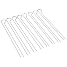 Weber Double Skewers Set (30 cm Long), 8 Pieces, Ideal for securing Shrimps, Vegetables or Meat, Easy Turning of The Grill Goods, Dishwasher Safe - S