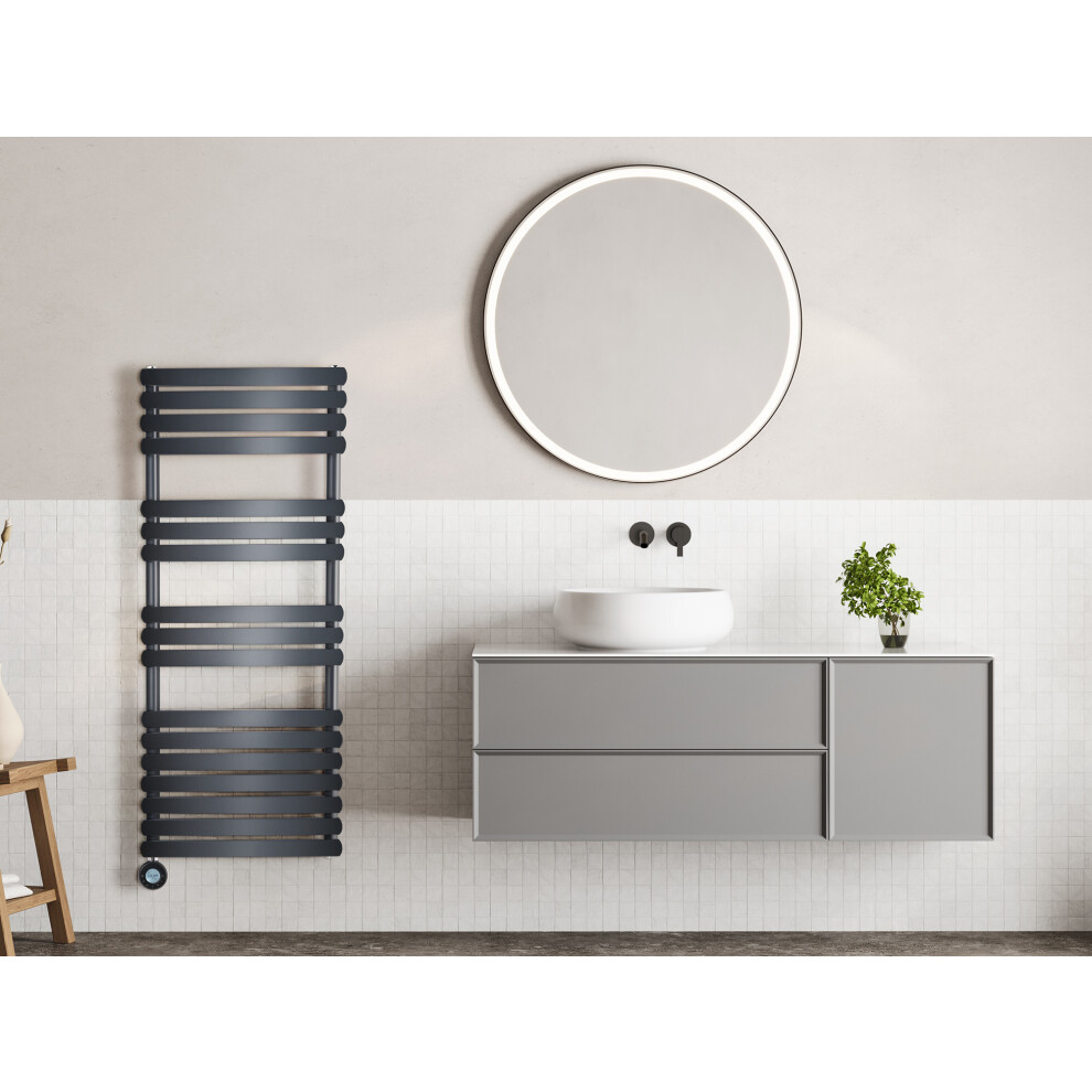 Eden Rovonte - Towel Radiator (1200W) - 1200 X 500 - Anthracite 5021548012169
