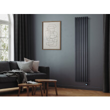 Eden Teppra - Vertical Radiator (1200W) - 1800 x 420 - Anthracite