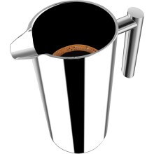Heavy Duty Stainless Steel French Press, Double Wall Construction, 1 Liter Capacity, Home & Camping Coffee Companion, Rust & Crack Resistant,