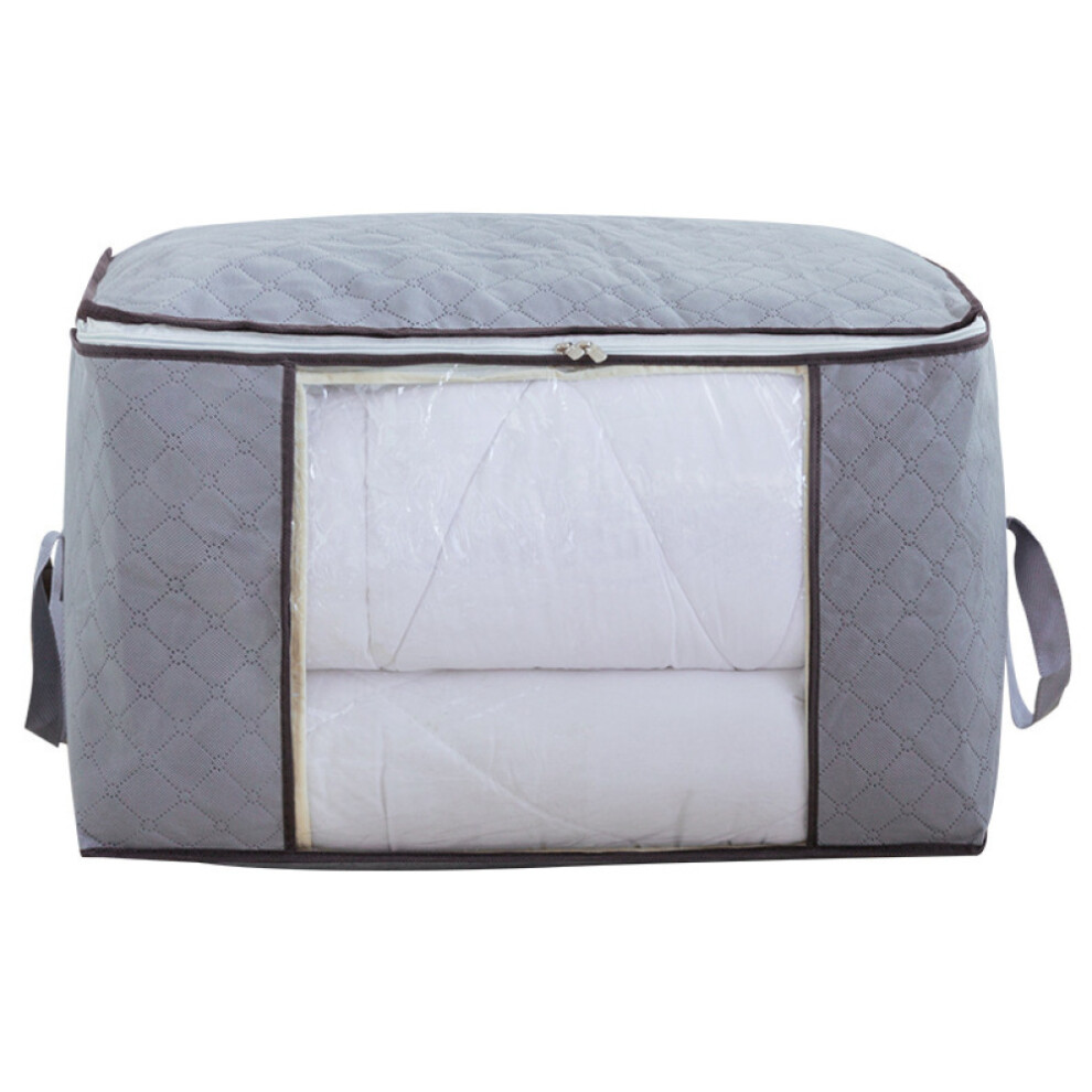 Non-Woven Fabric Foldable Organizer, Reinforced Handle Comforters Organizer With Clear Window For Closet Dormitory, Breathable Organizer With 9004841615394