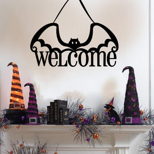 Διακοσμήσεις για το Halloween από μη υφασμένο υλικό, μεταλλική πινακίδα 2