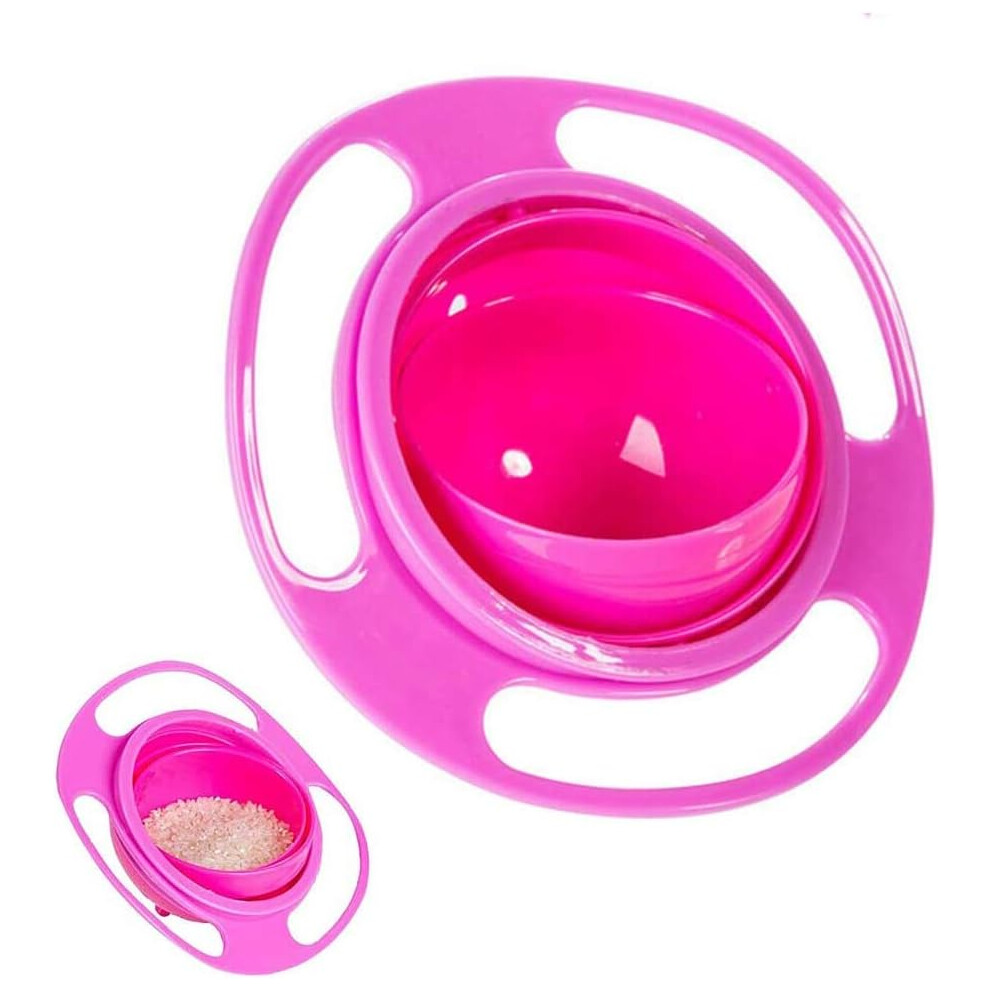 Gyro Bowl With Lid, 360 Degree Rotate Spill-Proof Bowl, Premium PP Material Dishwasher Safe Feeding Without Mess For Toddlers