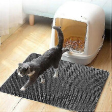 (40*50cm) Litter Box Mat,cat Mat,honeycomb(30*30cm,black) Tw