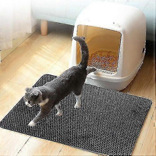 (40*50cm) Litter Box Mat,cat Mat,honeycomb(30*30cm,black) Tw