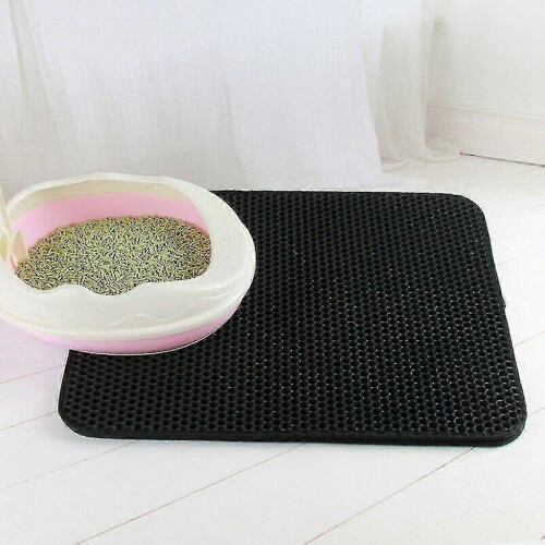 (30*30cm) Litter Box Mat,cat Mat,honeycomb(30*30cm,black) Tw 1