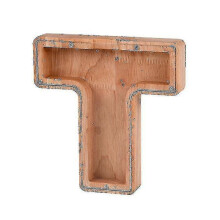(T) Wooden Piggy Bank Alphabet Cash Box Letters Coin Piggy Bank Kids Money Boxa Tw