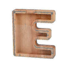 (E) Wooden Piggy Bank Alphabet Cash Box Letters Coin Piggy Bank Kids Money Boxa Tw