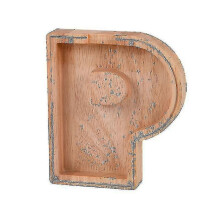 (P) Wooden Piggy Bank Alphabet Cash Box Letters Coin Piggy Bank Kids Money Boxa Tw