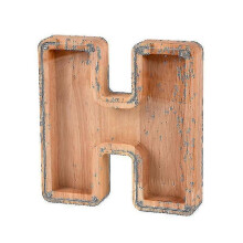 (H) Wooden Piggy Bank Alphabet Cash Box Letters Coin Piggy Bank Kids Money Boxa Tw