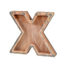 (X) Wooden Piggy Bank Alphabet Cash Box Letters Coin Piggy Bank Kids Money Boxa Tw