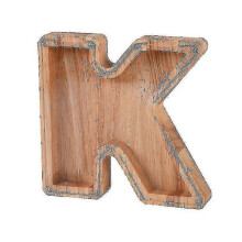 (K) Wooden Piggy Bank Alphabet Cash Box Letters Coin Piggy Bank Kids Money Boxa Tw
