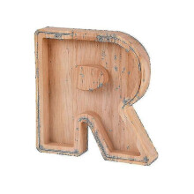 (R) Wooden Piggy Bank Alphabet Cash Box Letters Coin Piggy Bank Kids Money Boxa Tw