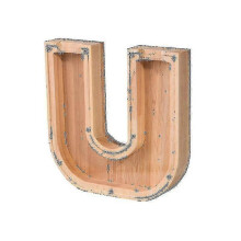 (U) Wooden Piggy Bank Alphabet Cash Box Letters Coin Piggy Bank Kids Money Boxa Tw