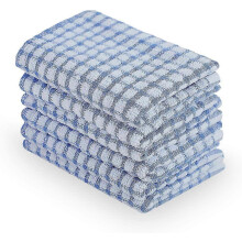 (blue) 6 Pack Dish Cloths For Kitchen, Cotton Terry Small Pink Dish Towels Tiny Kitchen Dishcloths & Rags 38cm X 27cm Tw