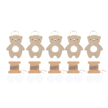 Kit portachiavi in pelle fai da te a forma di orsetto, materiale in pelle bovina, facile da realizzare, regalo personalizzato, simpatico portachiavi
