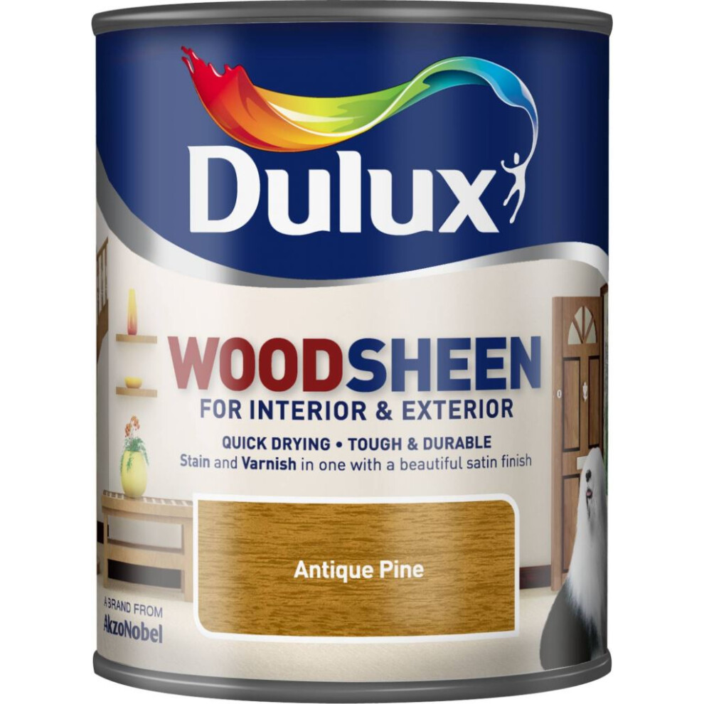 Dulux Quick Dry Interior/ Exterior Woodsheen Antique Pine 750Ml