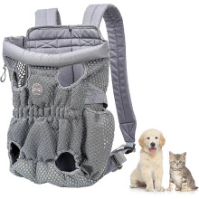 (L, grey) Large Bearing Capacity(within 10kg) Pet Carrier Bag,adjustable Comfortable Pet Backpack (blue) (d-583-a) Tw