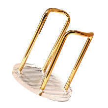 Elegant Acrylic Cup Dispenser Stand-Gold Single Cup Position