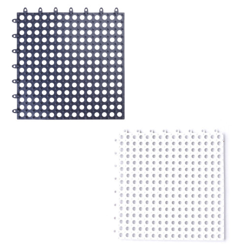 Tapis de bain épissable, 1/5/10 pièces, tapis de sol de-Blanc 5 1