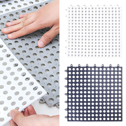 Tapis de bain épissable, 1/5/10 pièces, tapis de sol de-Blanc 5 2