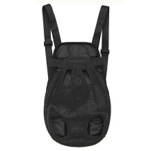 (L, Black) Pet Carrier Backpack Adjustable Front Cat Dog Legs Tail Out Chest Travel Bag Tw