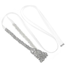Vintage Ribbon Soft Chain Girdle Sunflower Rhinestone Belt Dress Accessories Bridal Belt Wedding Jewelry Tw