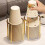 Elegant Acrylic Cup Dispenser Stand-Gold Single Cup Position 5